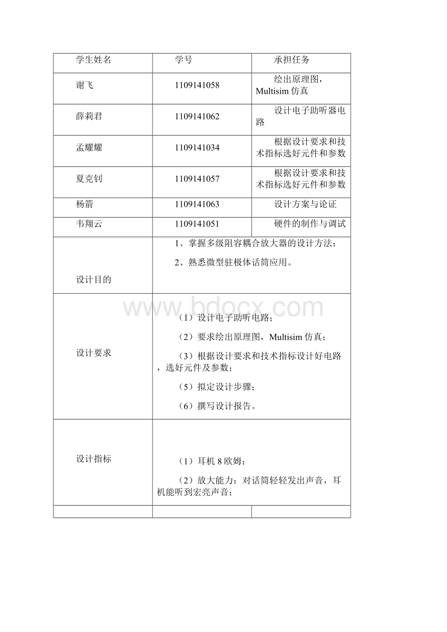 模电课程设计 电子助听器.docx_第2页