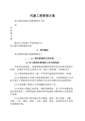 代建工程管理方案.docx