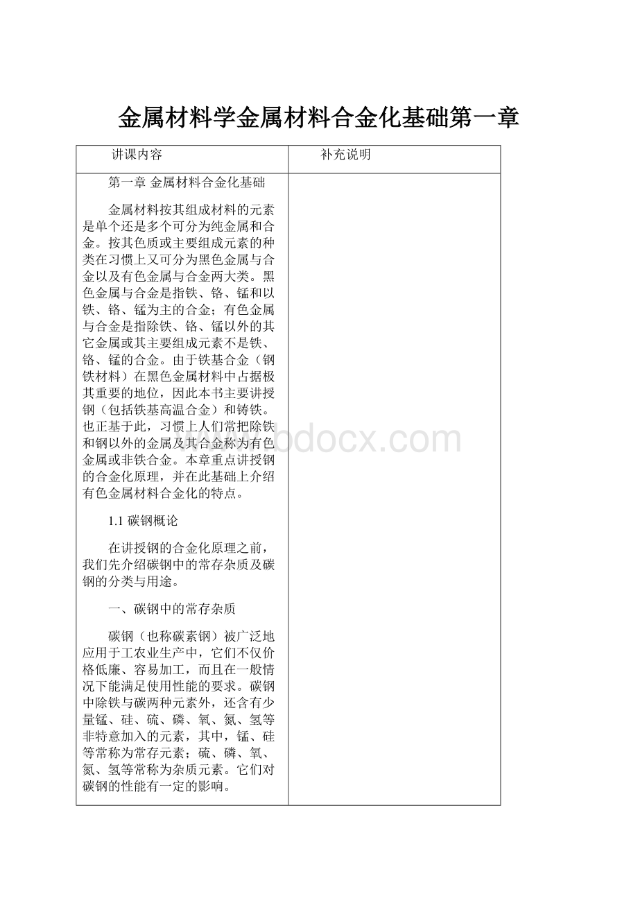 金属材料学金属材料合金化基础第一章.docx