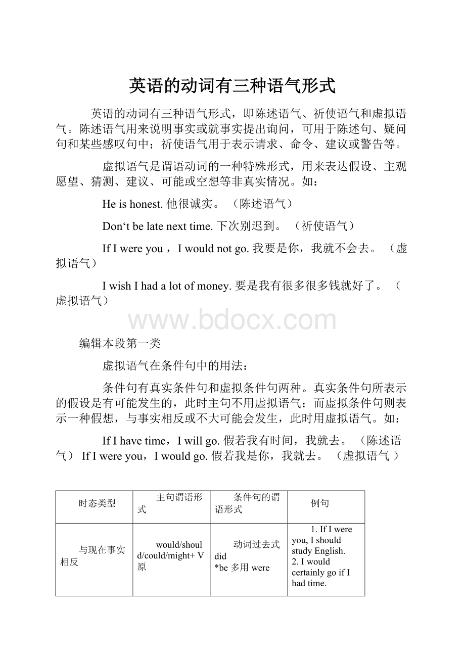 英语的动词有三种语气形式.docx_第1页