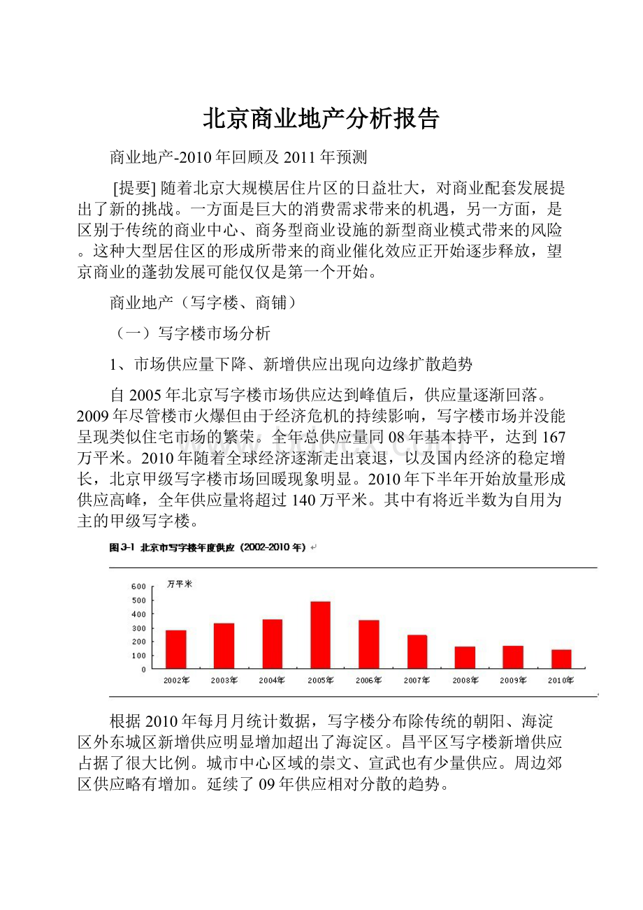 北京商业地产分析报告.docx