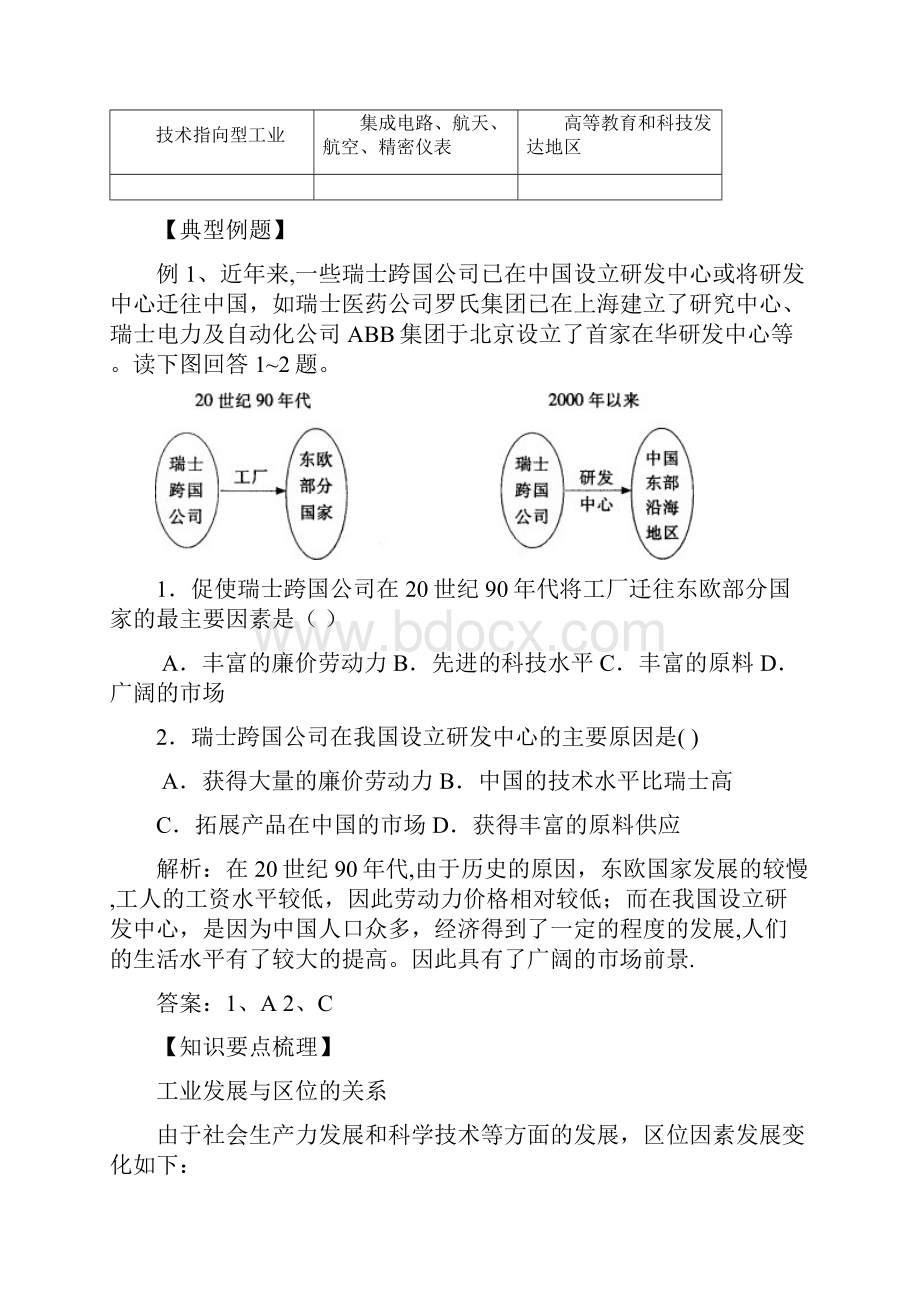 高中地理 第三章 生产活动与地域联系 32 工业区位学案 中图版必修2整理.docx_第3页