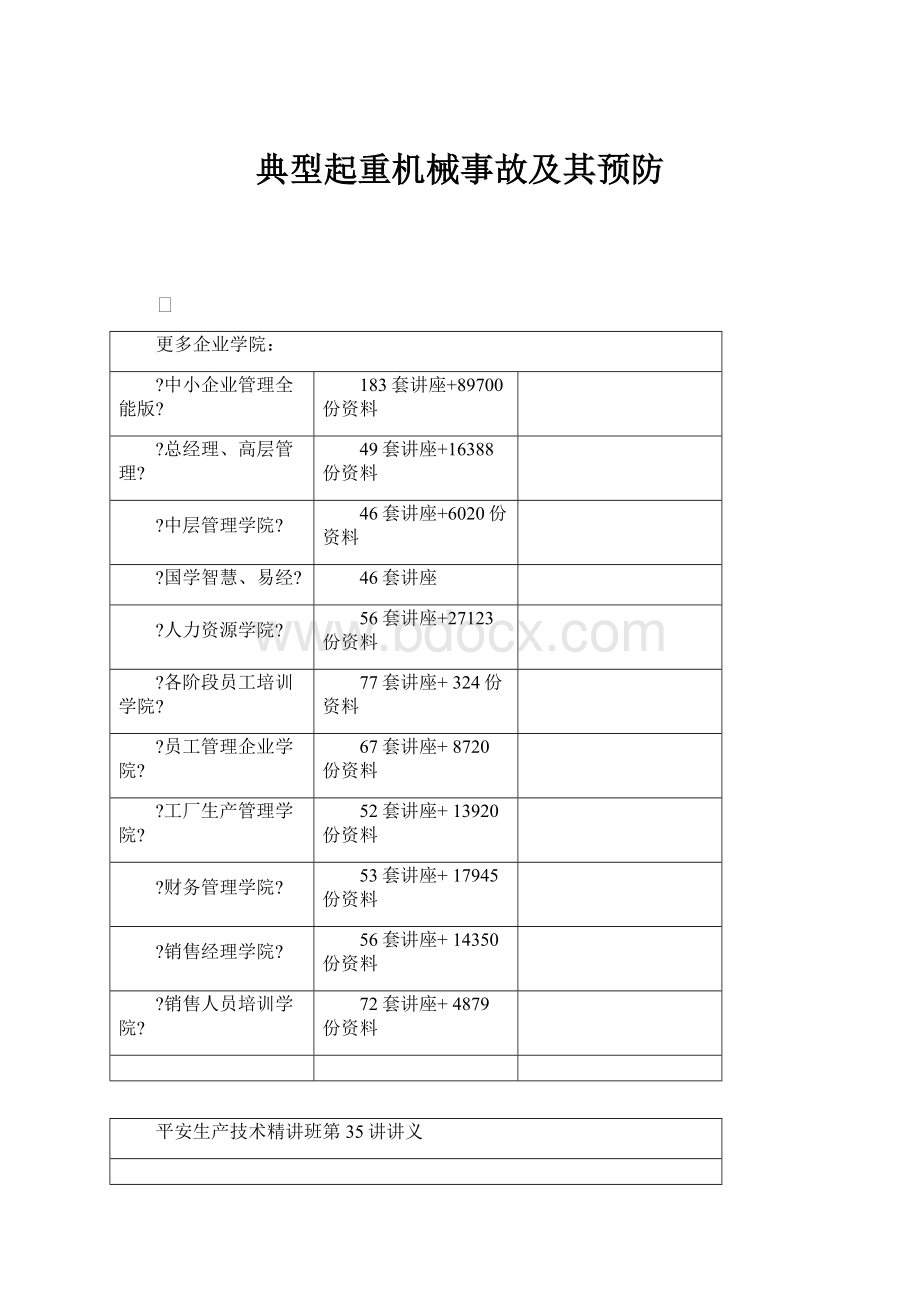 典型起重机械事故及其预防.docx