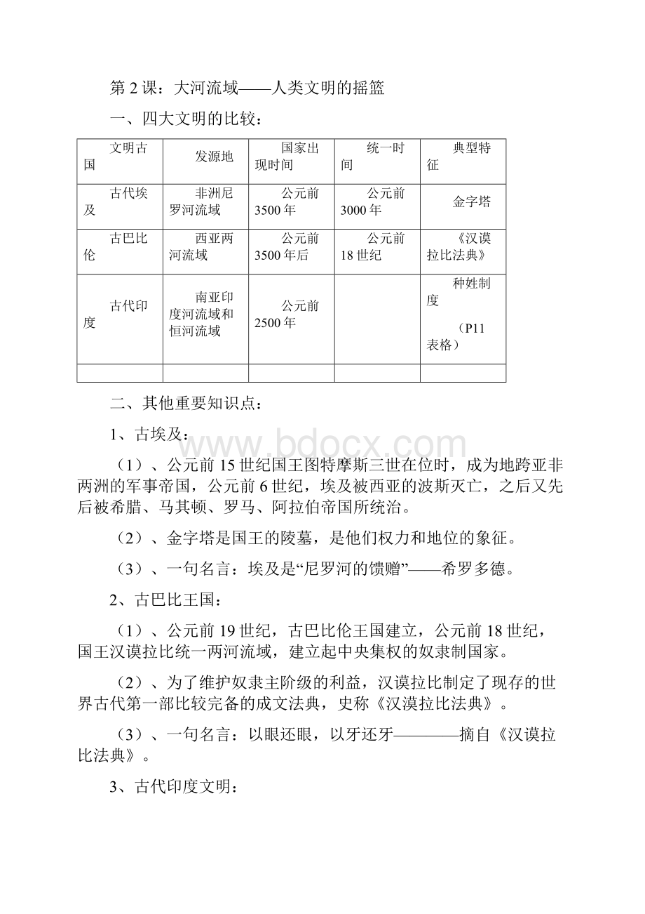 精品初三上学期历史期中考试复习知识点doc.docx_第2页