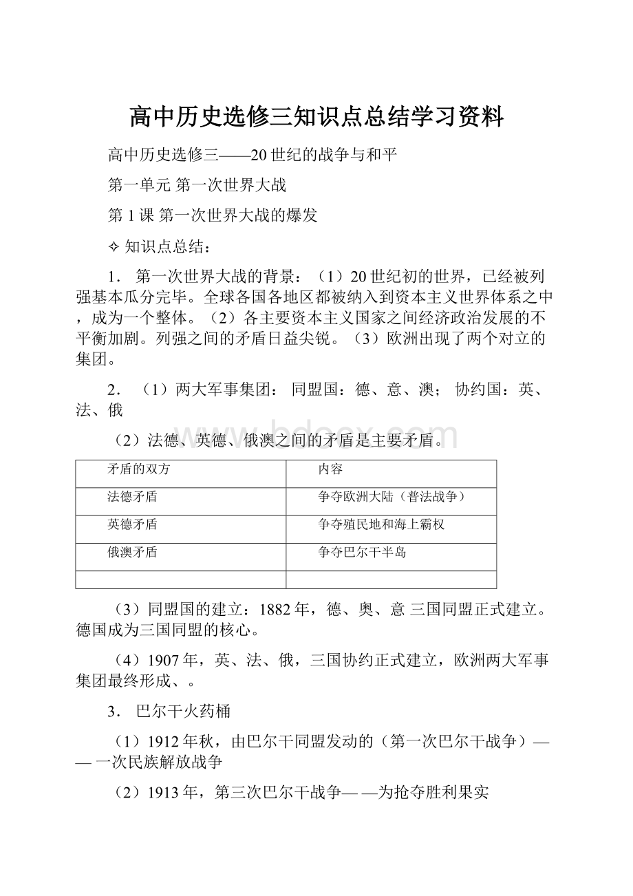 高中历史选修三知识点总结学习资料.docx_第1页