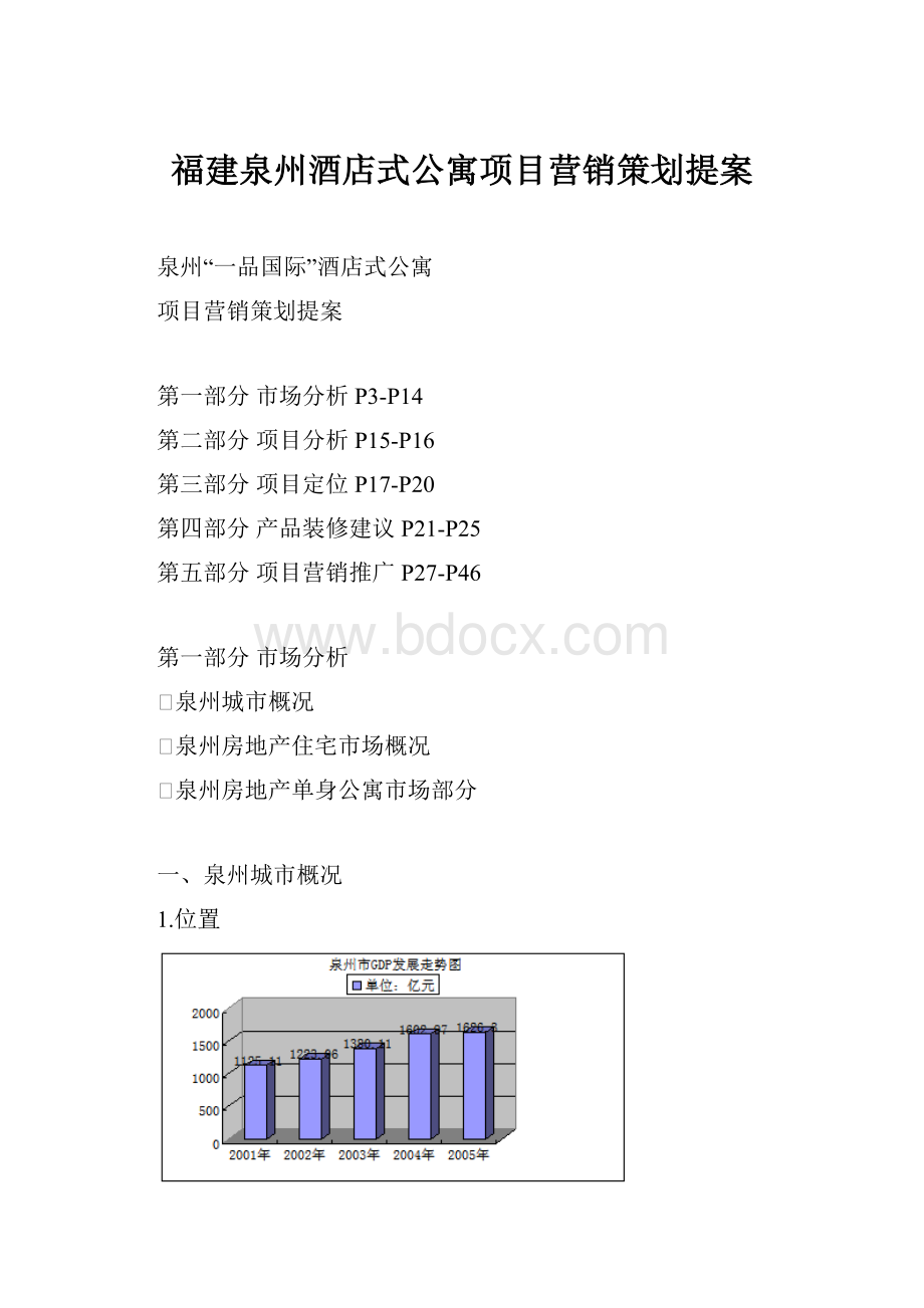 福建泉州酒店式公寓项目营销策划提案.docx_第1页