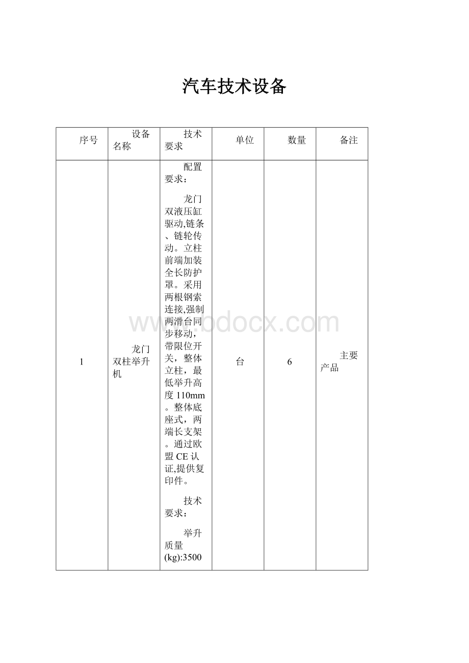 汽车技术设备.docx