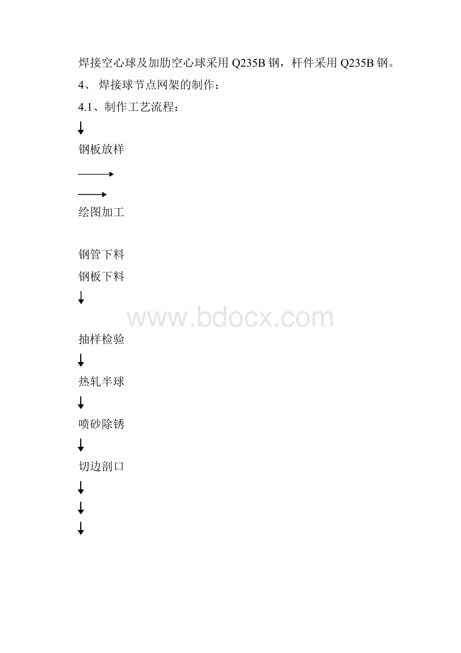 最新文化馆冰山造型不规则四角锥焊接球网架焊接施工组织设计.docx_第3页