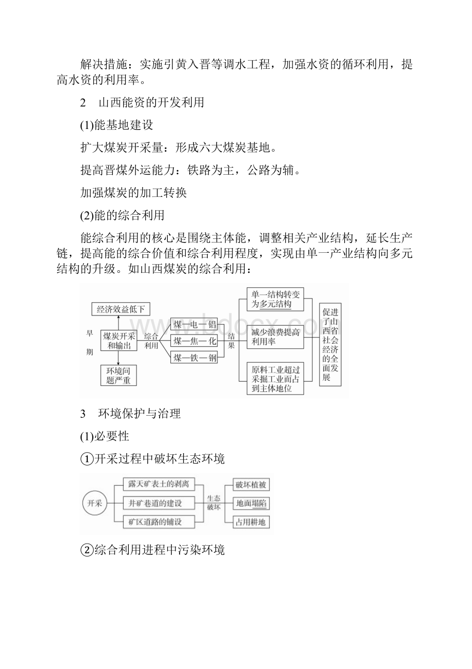 最新高三地理二轮复习专题20考点1区域能源矿产资源的综合开发利用教学案及答案.docx_第3页