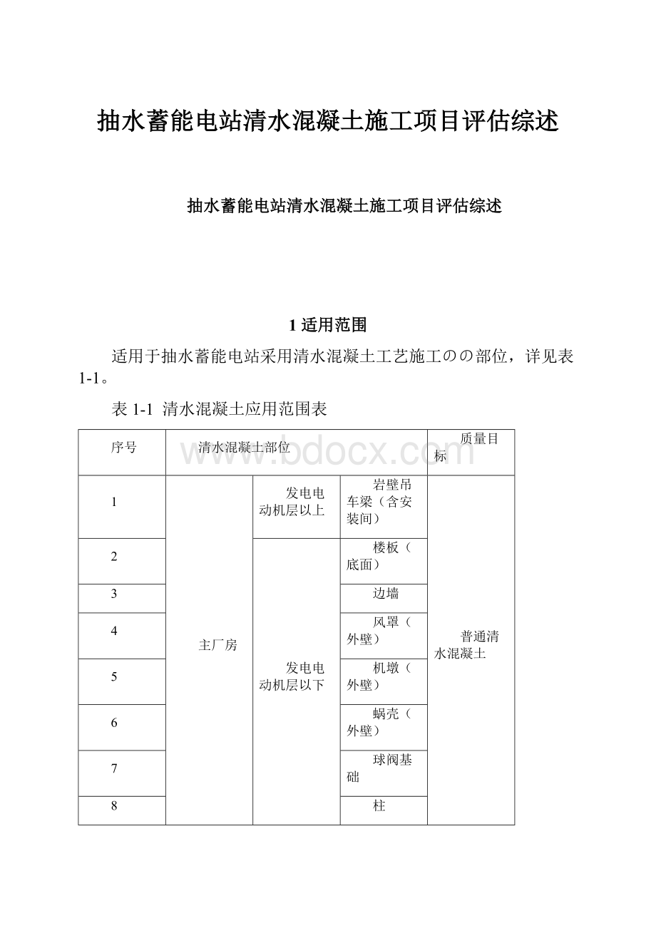 抽水蓄能电站清水混凝土施工项目评估综述.docx