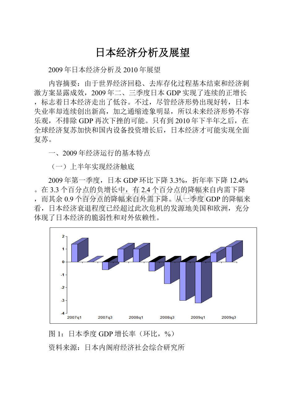 日本经济分析及展望.docx