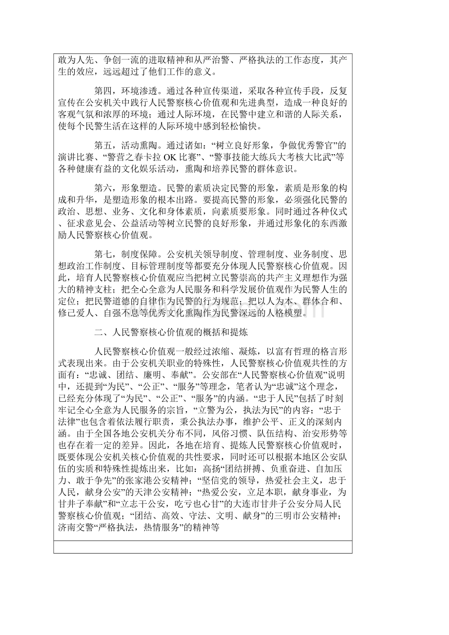 用心工作践行人民警察核心价值观心得四篇.docx_第2页