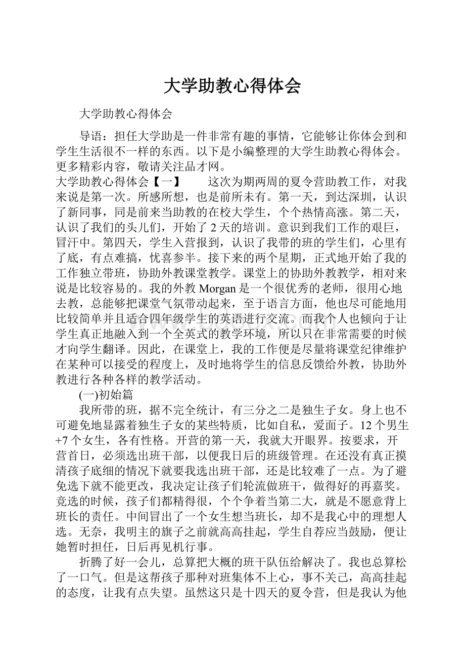 大学助教心得体会.docx_第1页