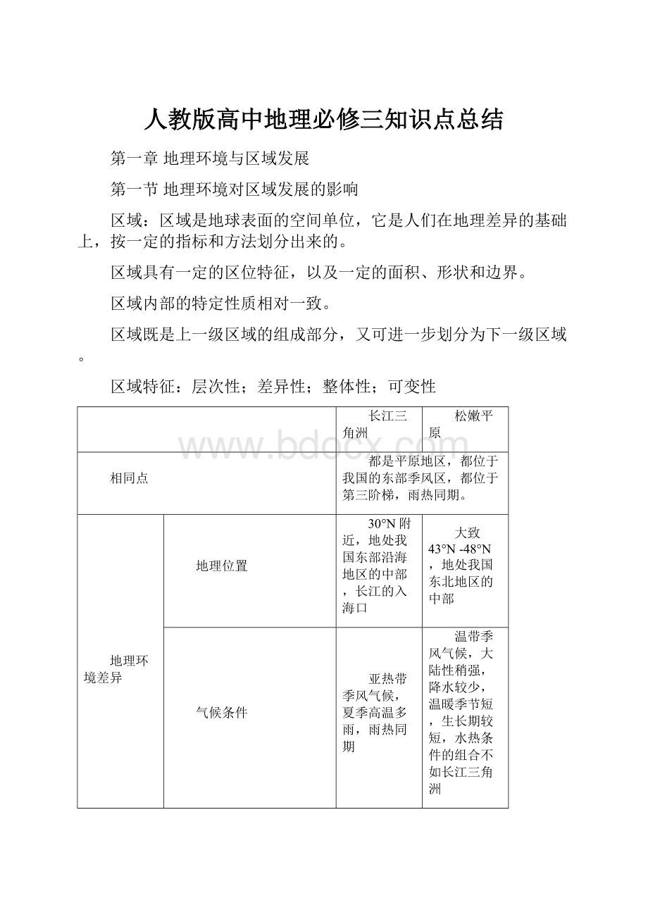 人教版高中地理必修三知识点总结.docx_第1页