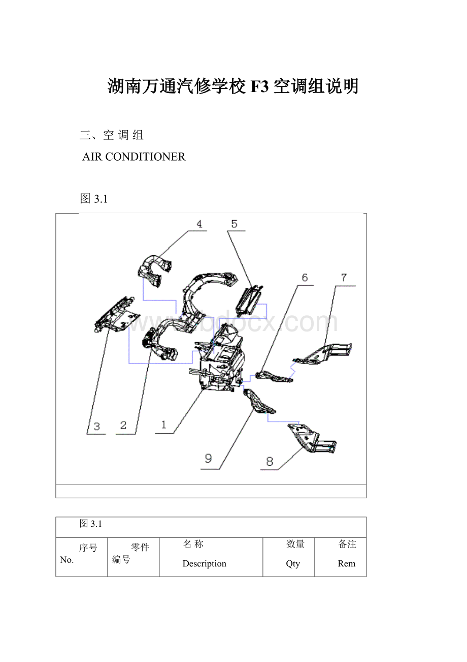 湖南万通汽修学校F3空调组说明.docx