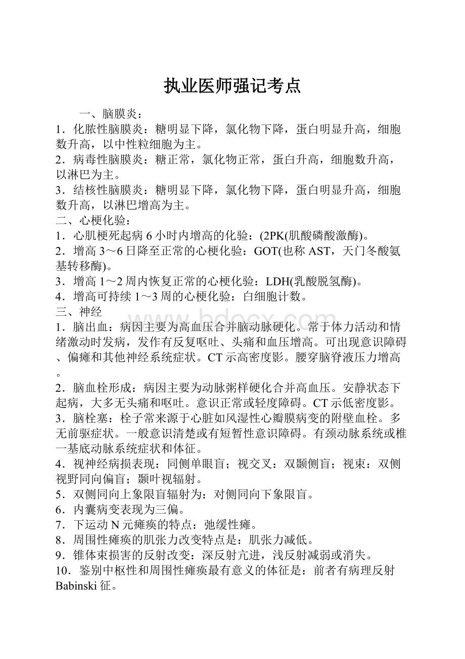 执业医师强记考点.docx_第1页