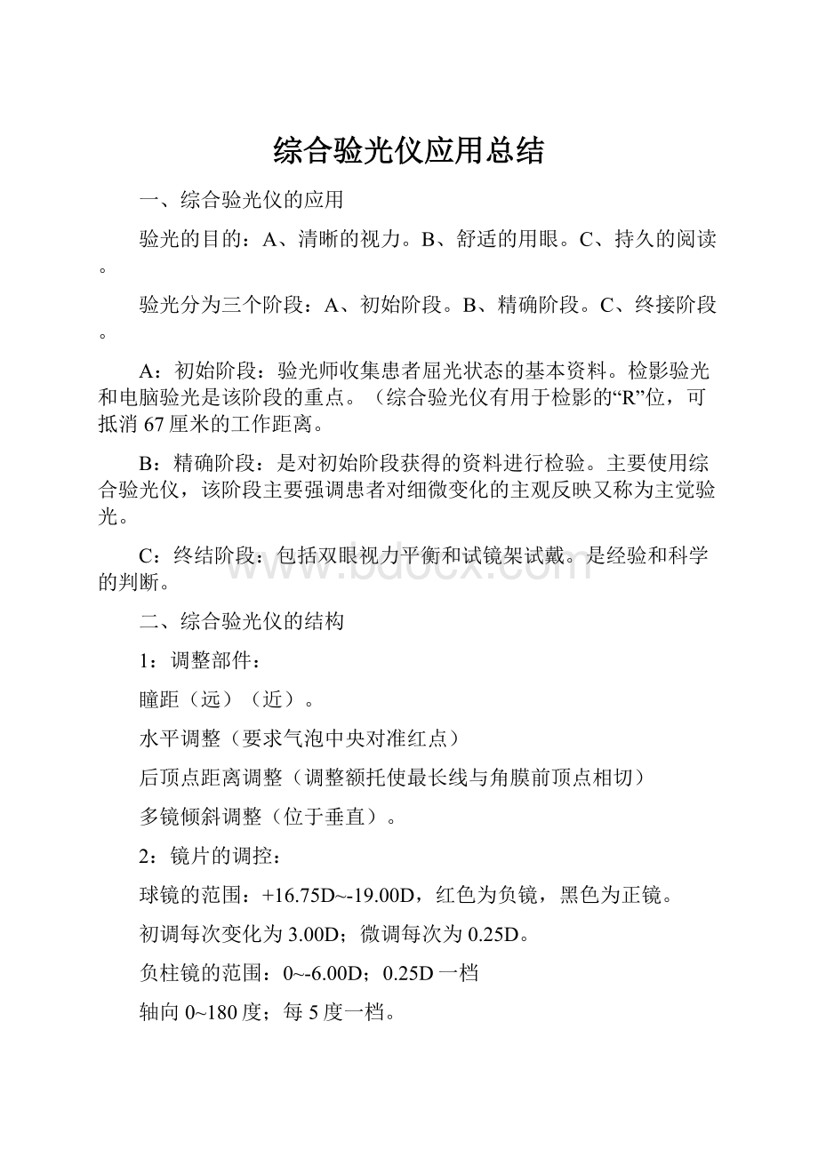 综合验光仪应用总结.docx_第1页