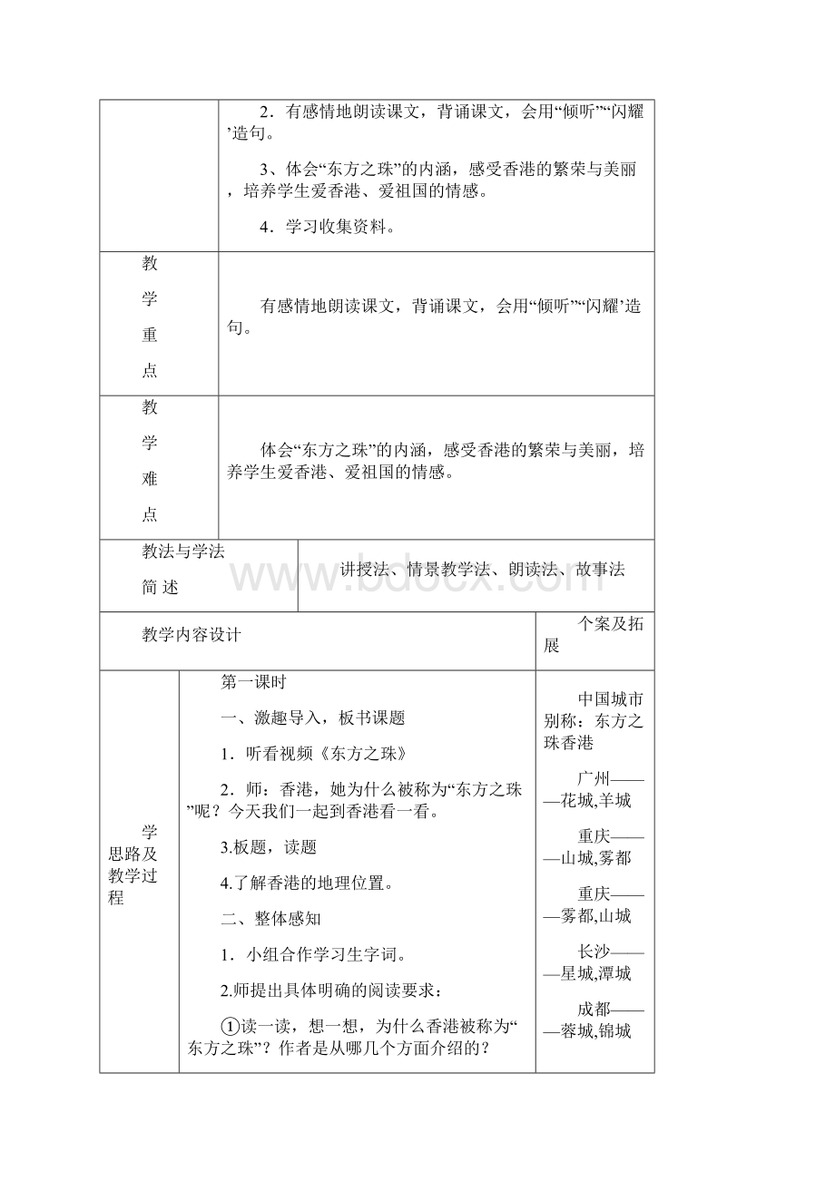 二年级上学期语文第五单元教学设计表格式.docx_第3页