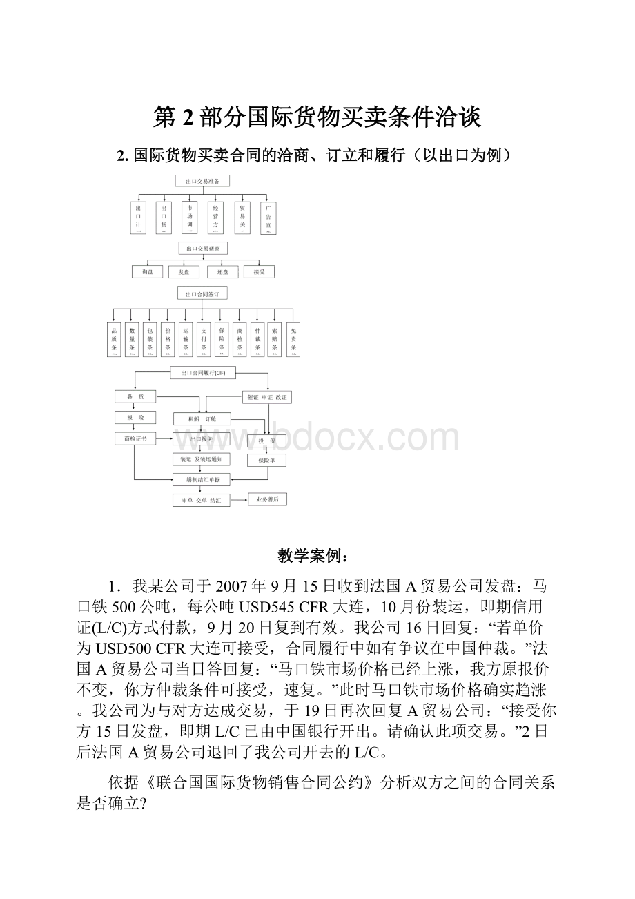 第2部分国际货物买卖条件洽谈.docx