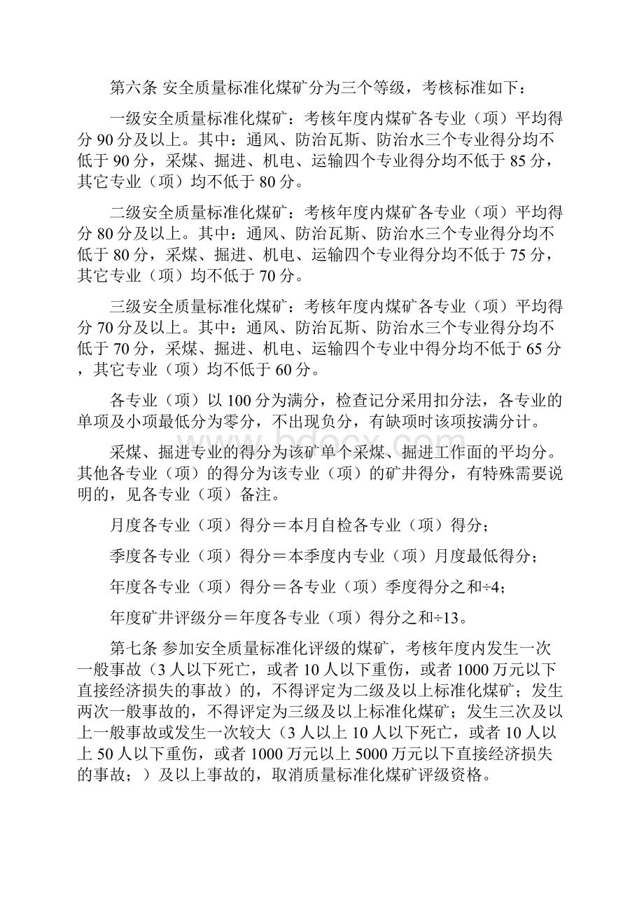 贵州省煤矿安全质量标准化标准及考核评级办法.docx_第3页