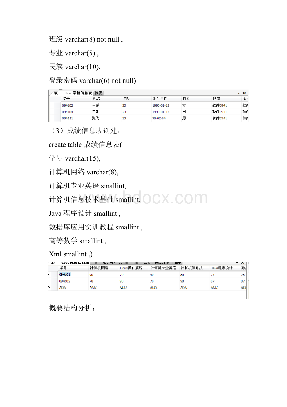 java项目 学生成绩管理系统.docx_第2页