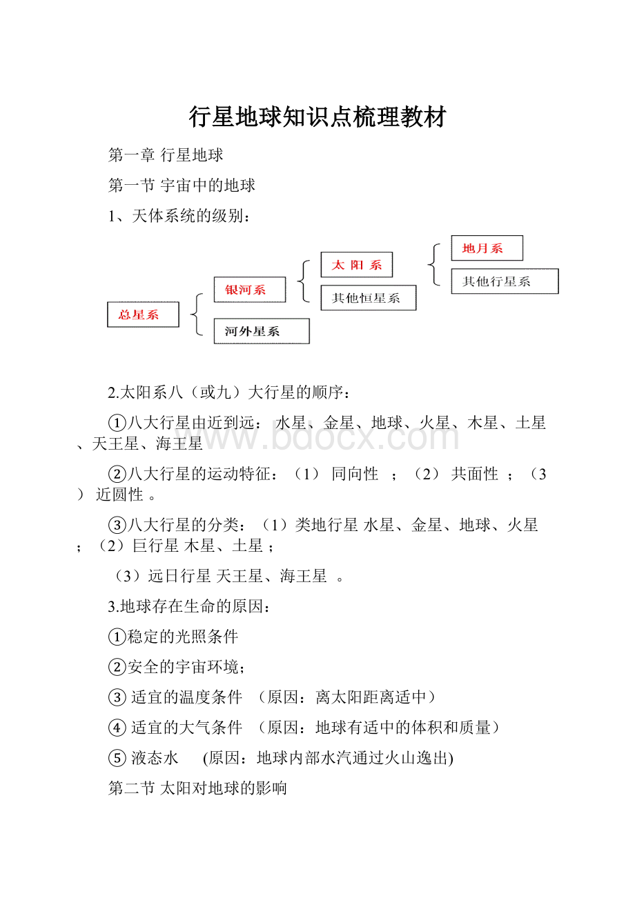 行星地球知识点梳理教材.docx_第1页