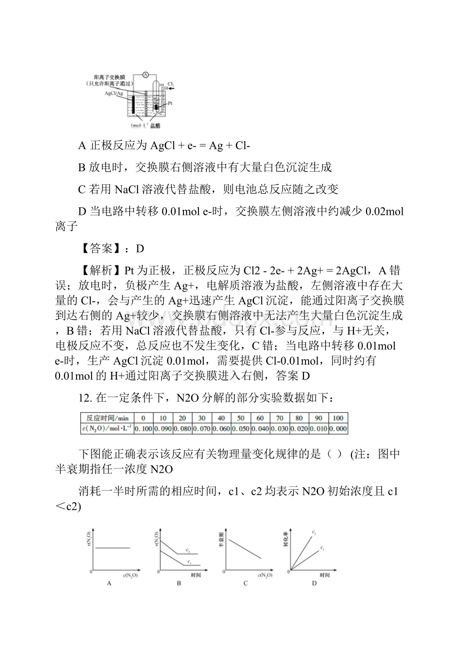 福建卷高考化学真题及答案.docx_第3页