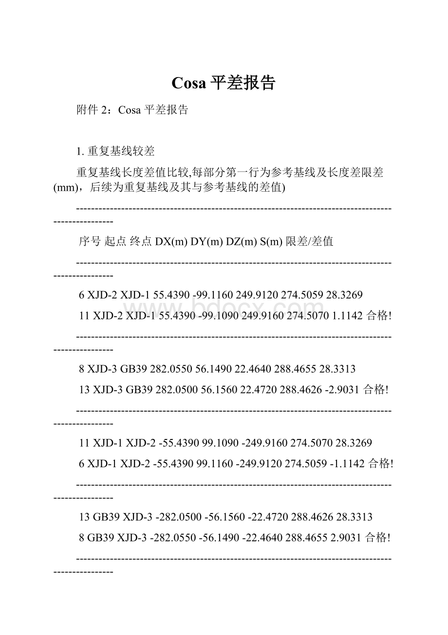 Cosa平差报告.docx_第1页