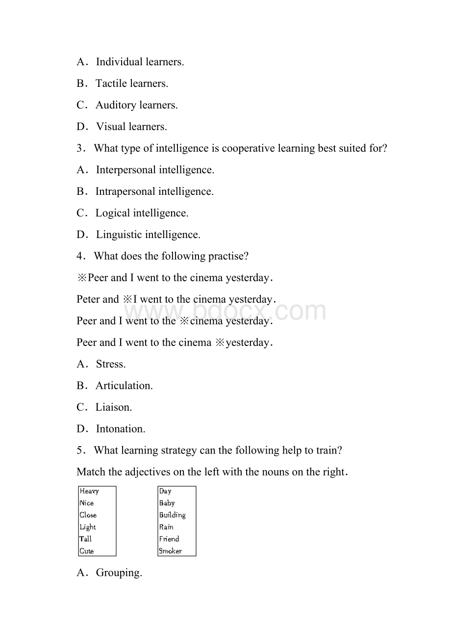 英语教学法试题及答案.docx_第2页