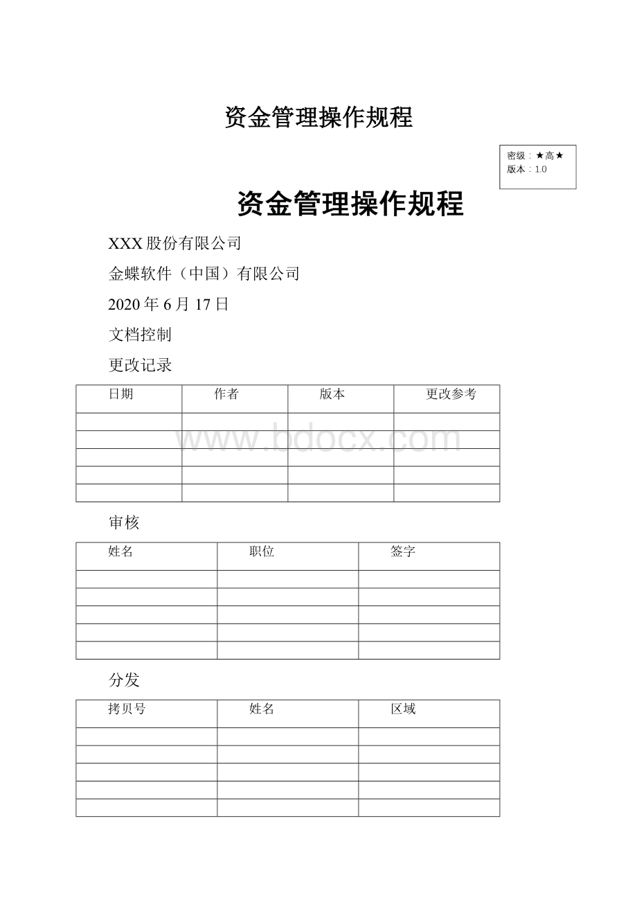 资金管理操作规程.docx_第1页