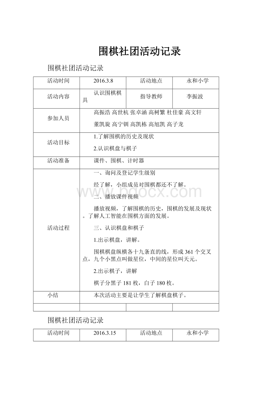 围棋社团活动记录.docx