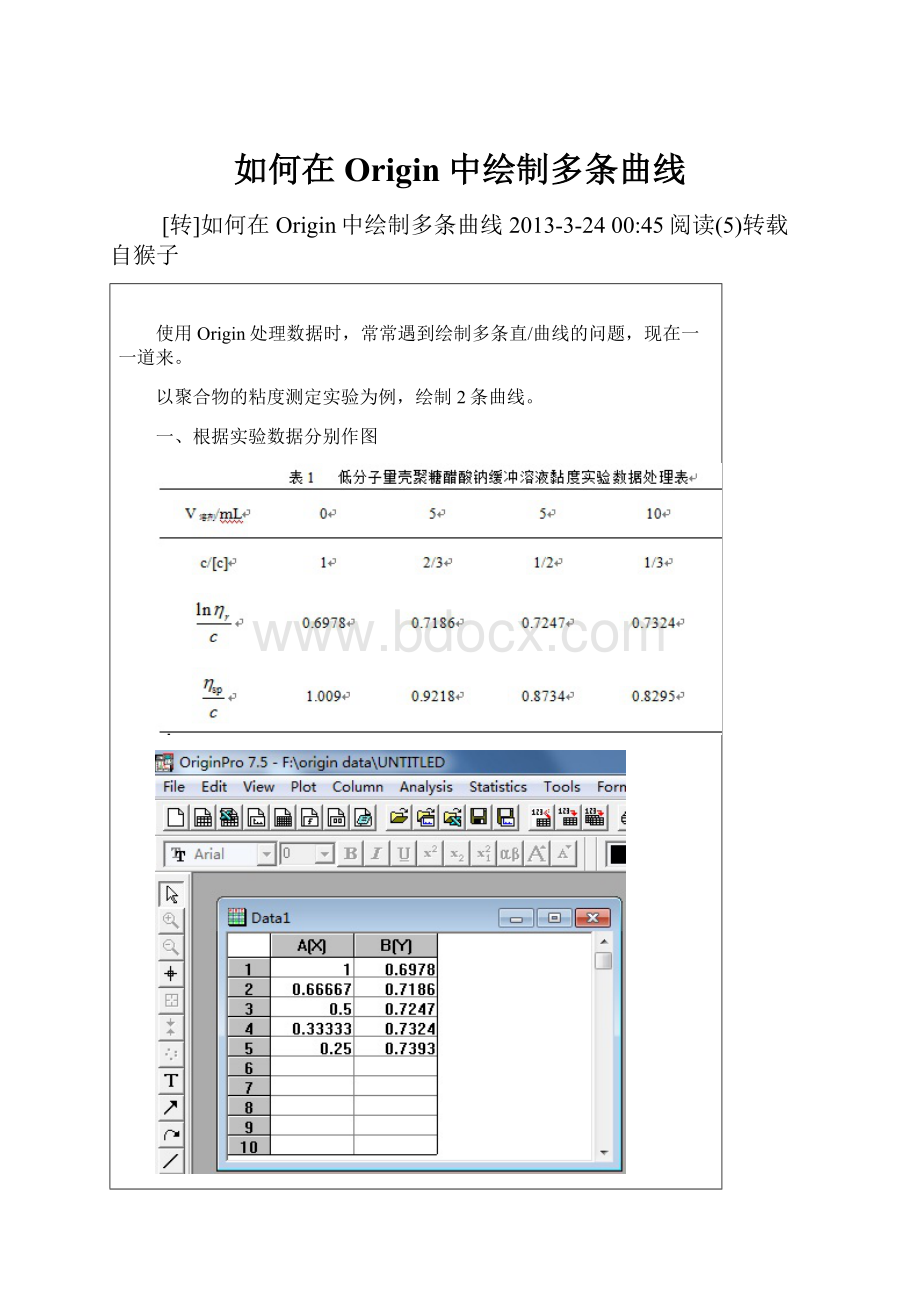 如何在Origin中绘制多条曲线.docx_第1页