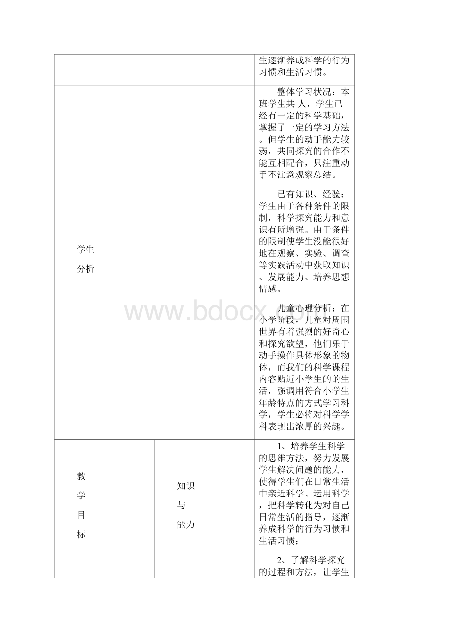 粤教版小学五年级下学期科学教案1.docx_第2页