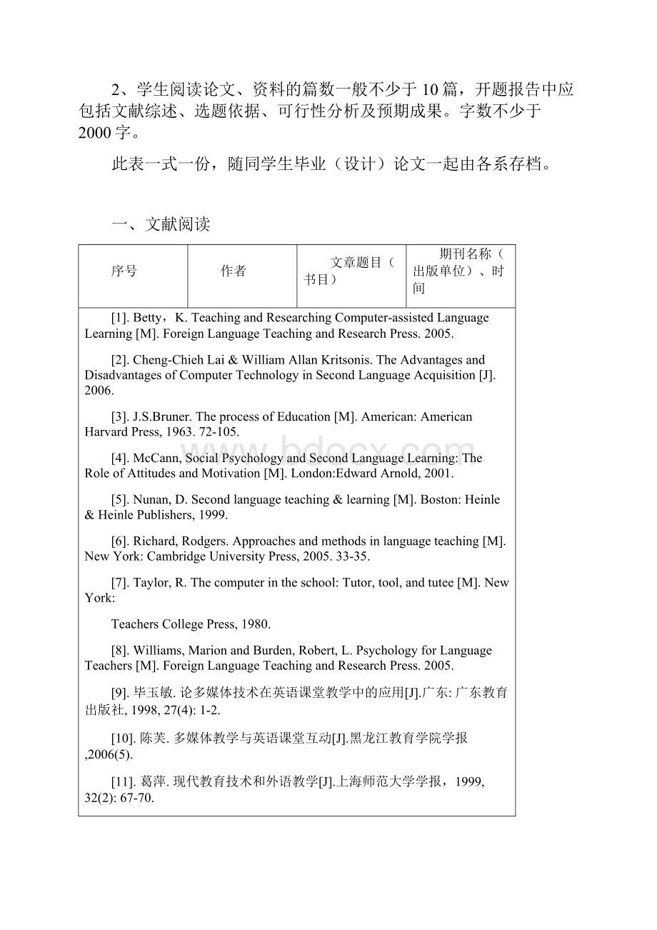 A Study on the Application of Multimedia in English Teaching in Middle School开题报告.docx_第2页