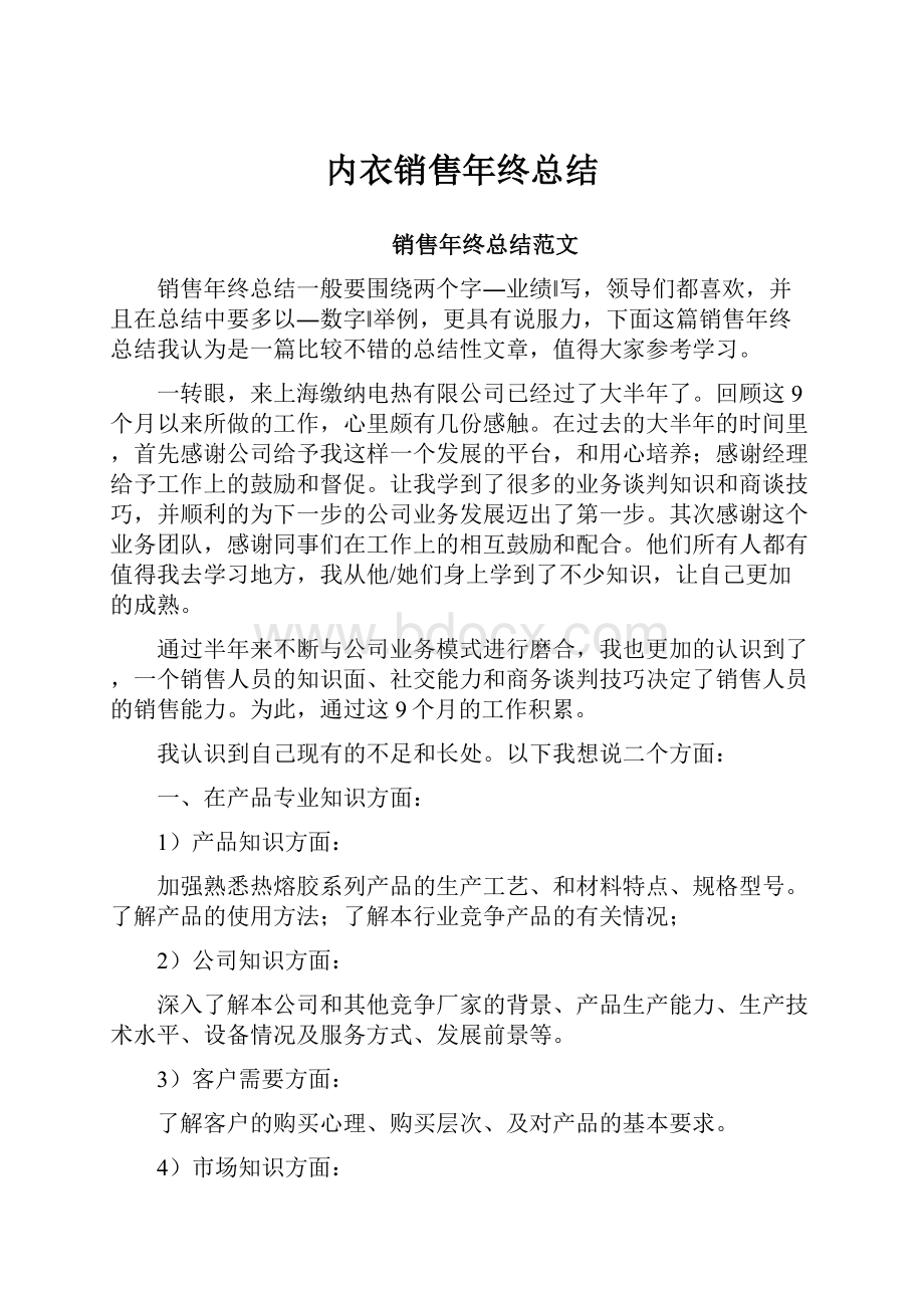 内衣销售年终总结.docx_第1页