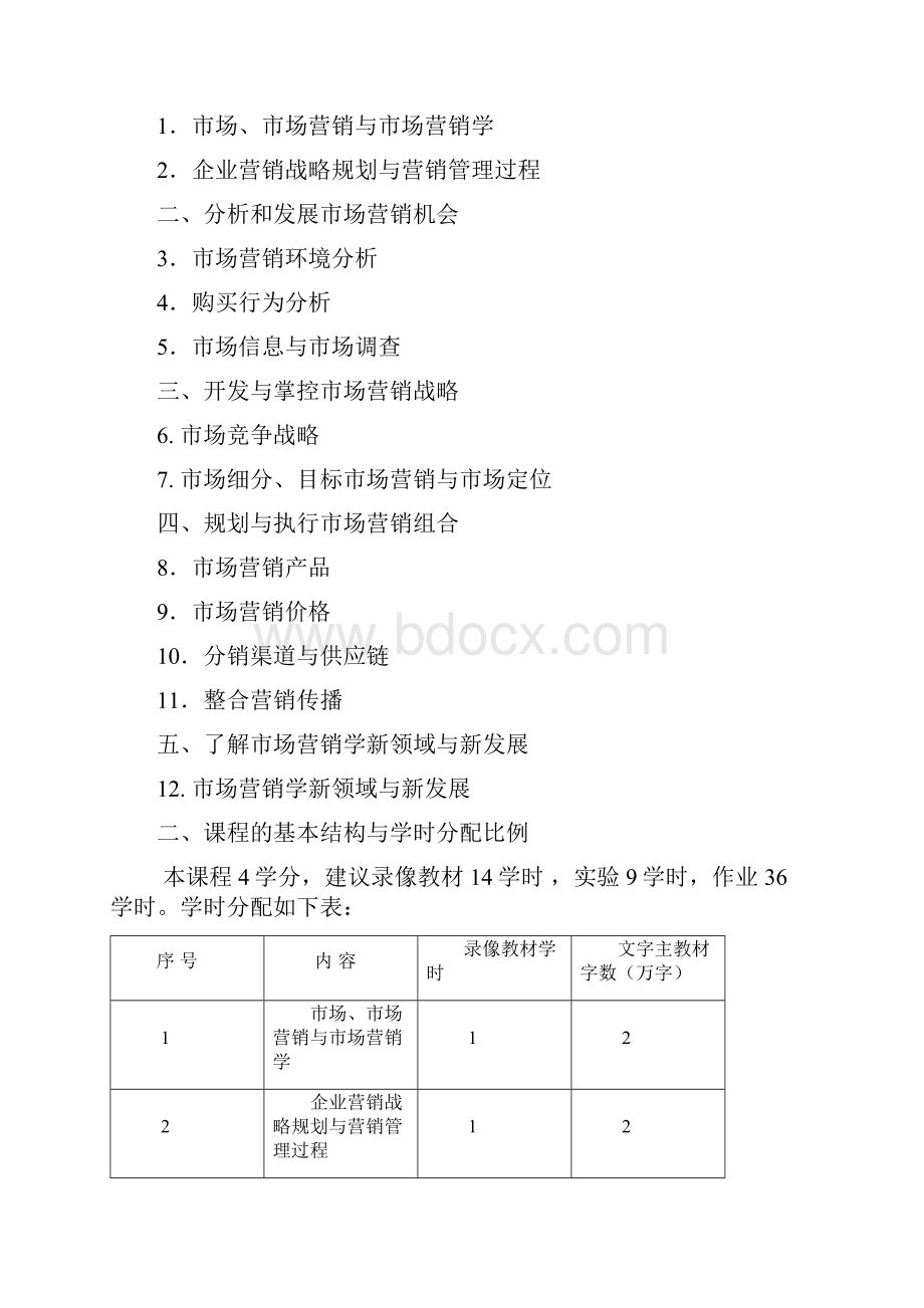 国家开放大学场营销学课程教学大纲.docx_第3页