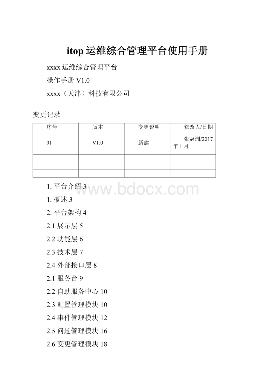 itop运维综合管理平台使用手册.docx