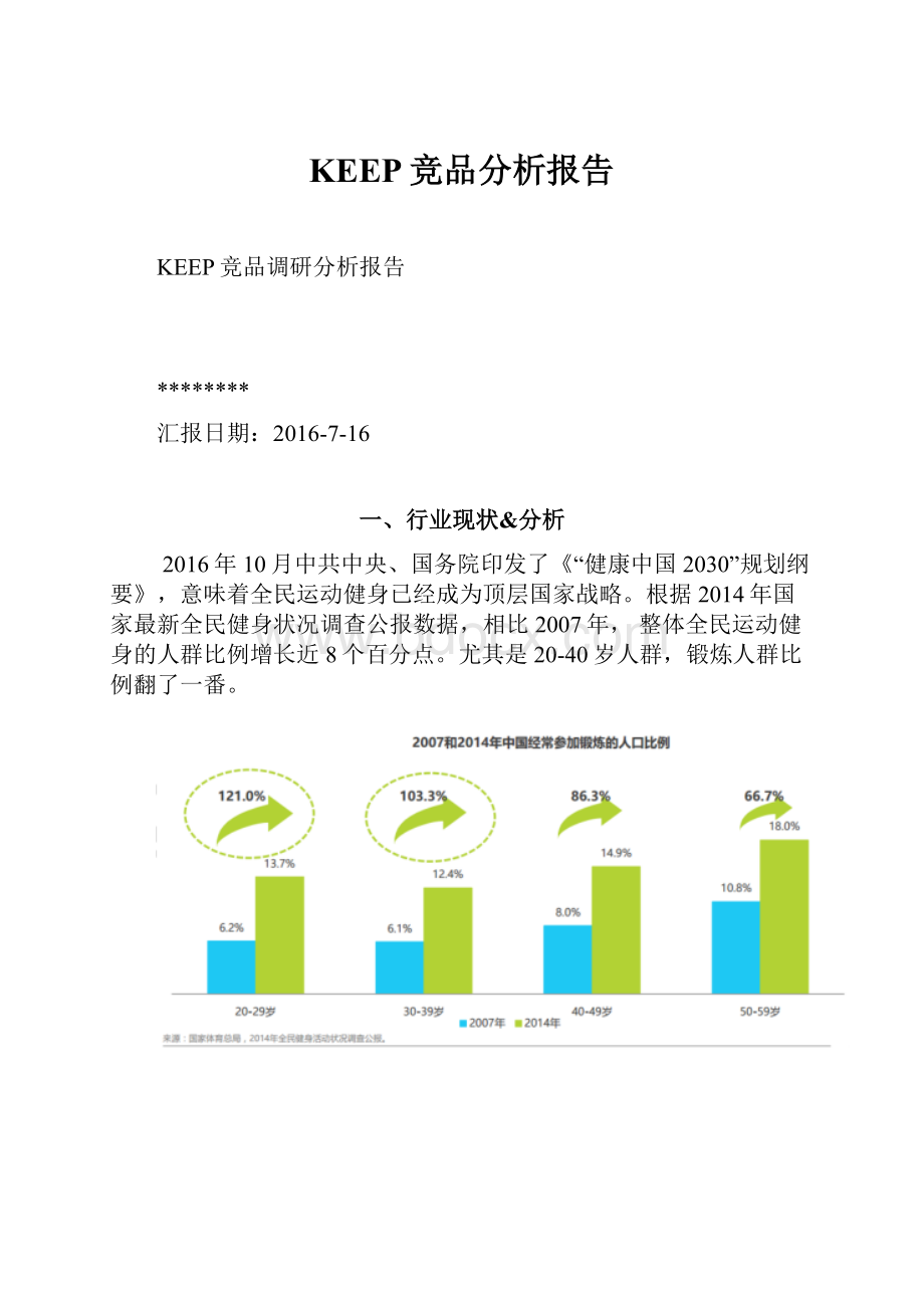 KEEP竞品分析报告.docx