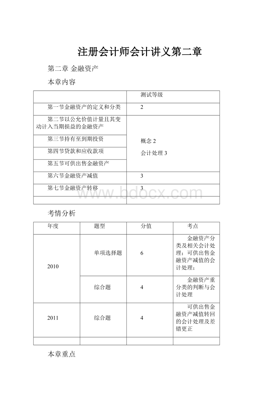 注册会计师会计讲义第二章.docx