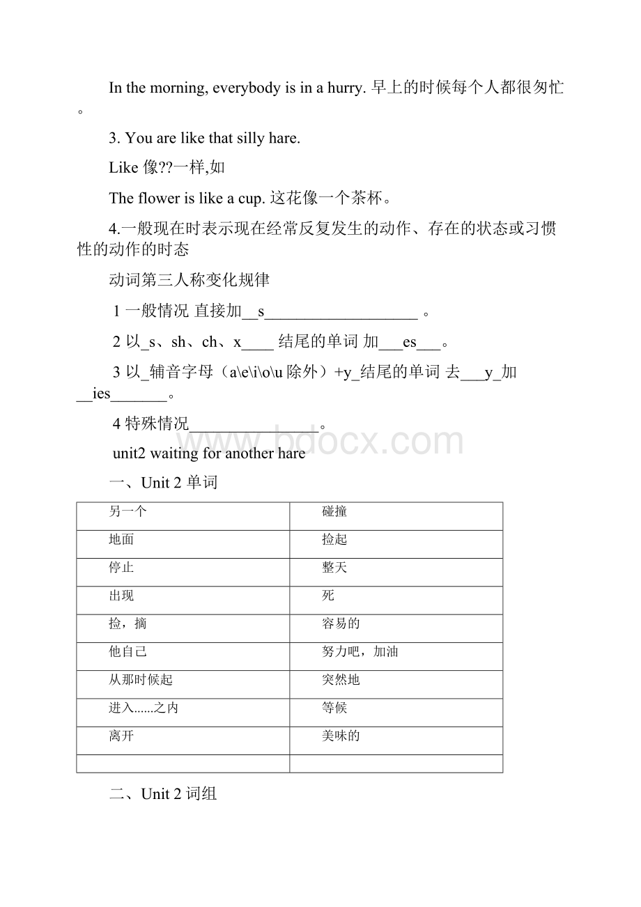 广州新版英语六年级下册每单元知识点总结及练习.docx_第2页