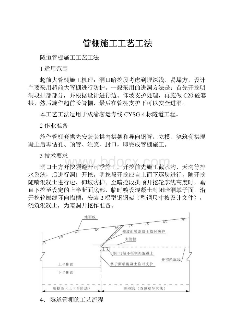 管棚施工工艺工法.docx