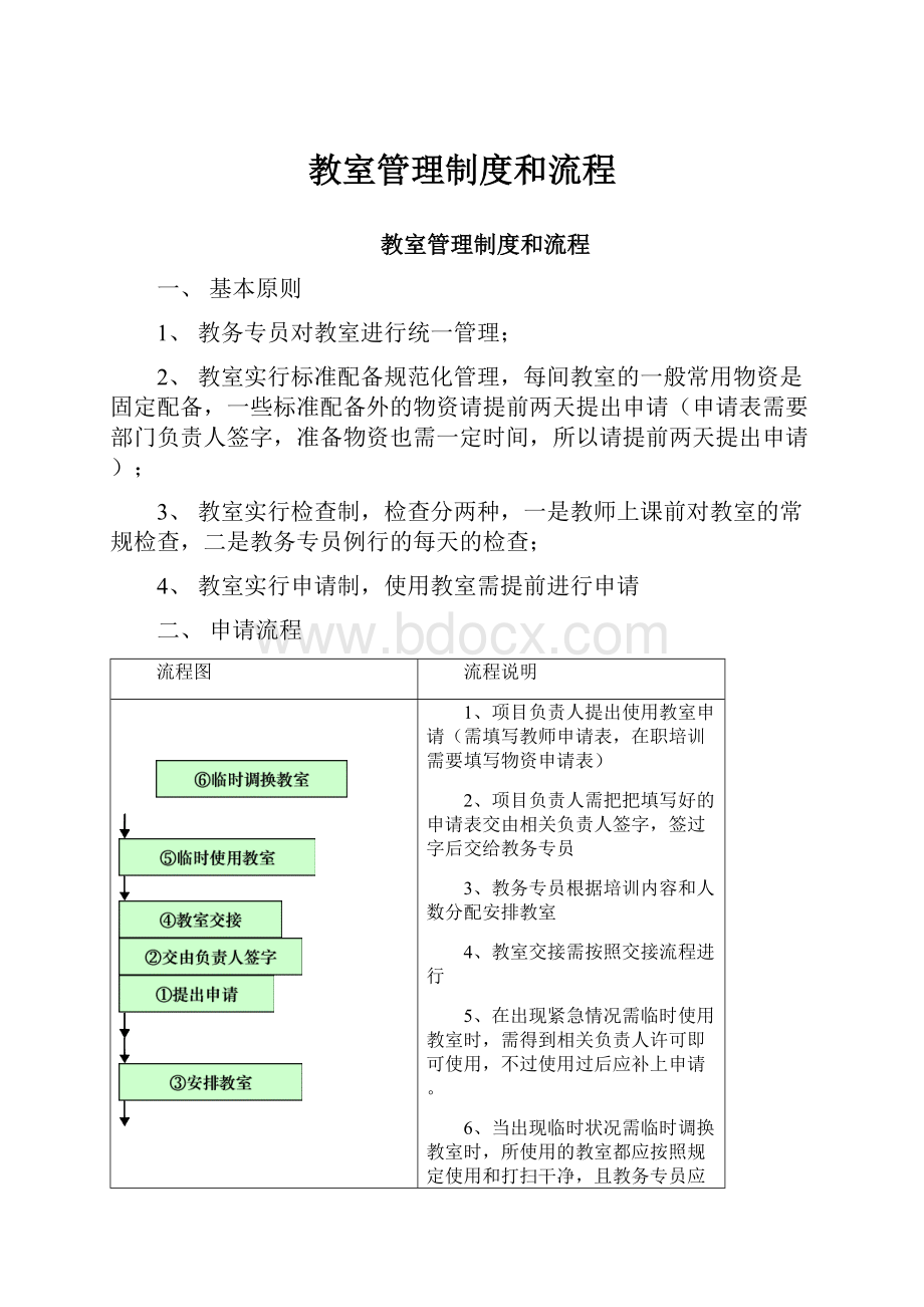 教室管理制度和流程.docx