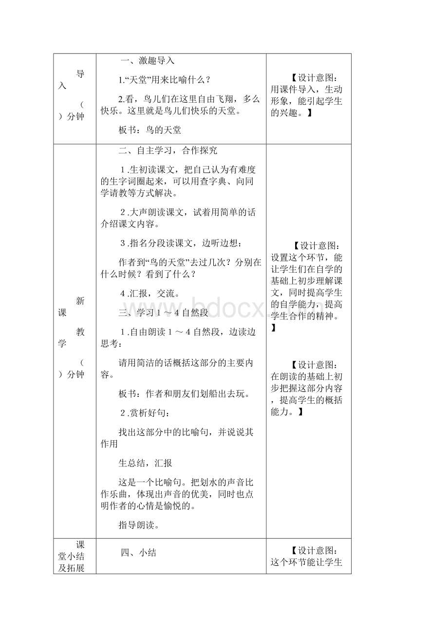 新教材统编版小学五年级语文上册鸟的天堂教学设计.docx_第2页