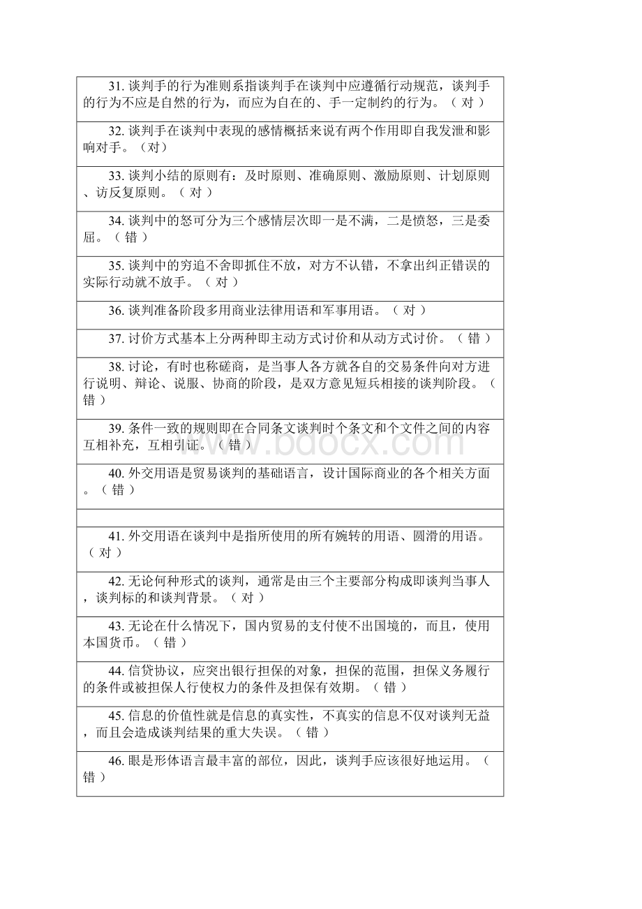 商务谈判实务一体化复习题共13页.docx_第3页