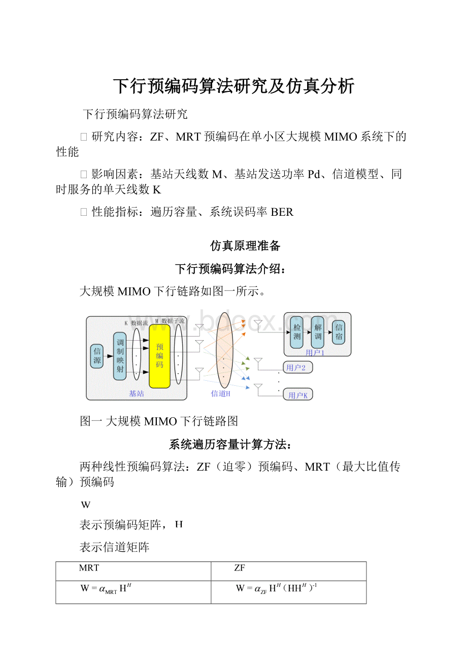 下行预编码算法研究及仿真分析.docx_第1页