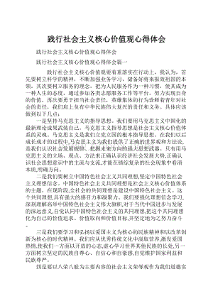 践行社会主义核心价值观心得体会.docx