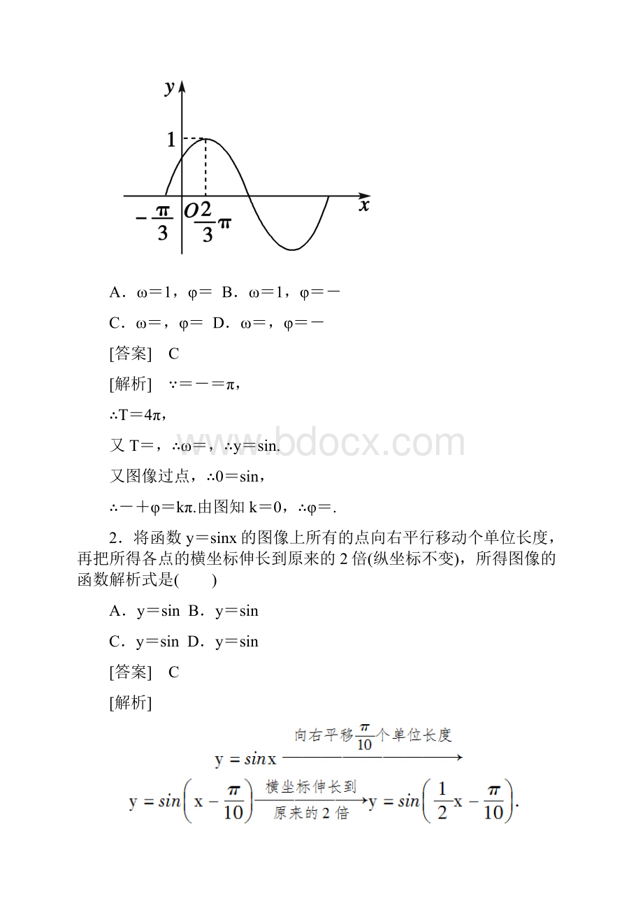 44函数yAsinωx+φ的图像及三角函数模型的简单应用.docx_第2页