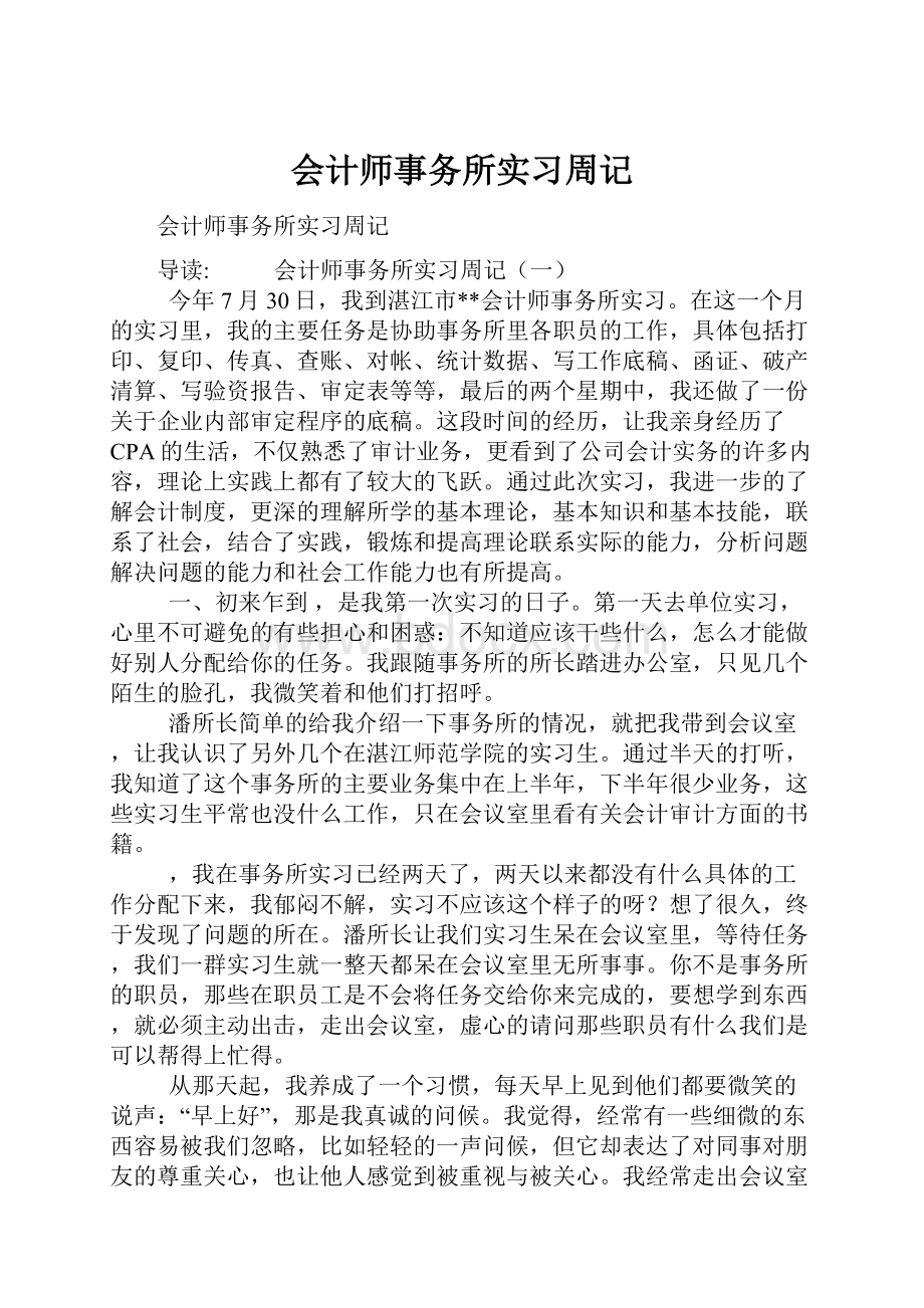 会计师事务所实习周记.docx