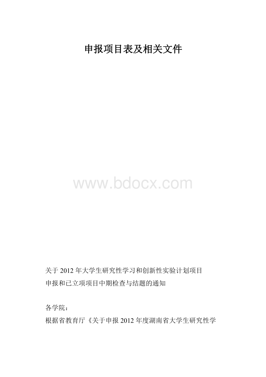 申报项目表及相关文件.docx