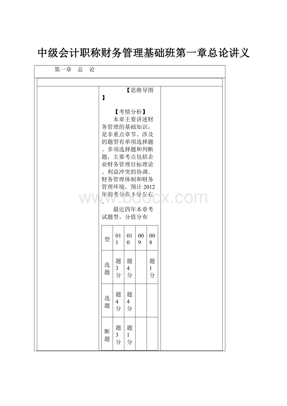 中级会计职称财务管理基础班第一章总论讲义.docx